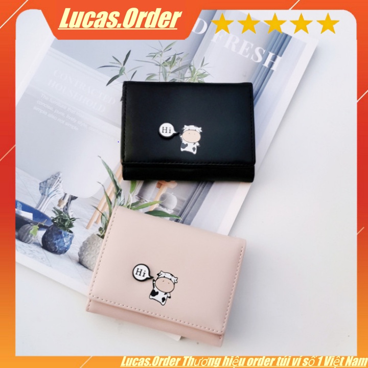Ví cầm tay nữ cao cấp nhiều ngăn giá rẻ thời trang mini Lucas.Order
