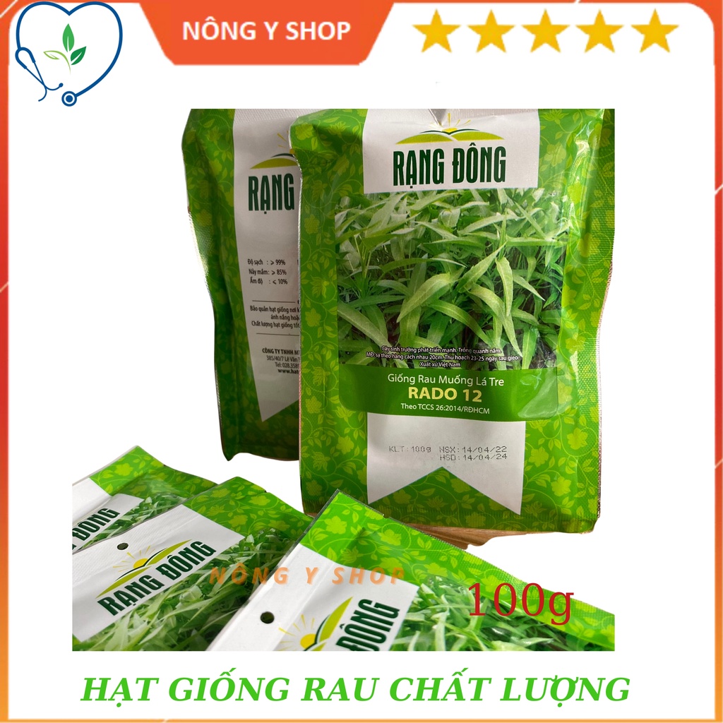 Hạt giống rau muống lá tre Rạng Đông RADO 12 - 50g