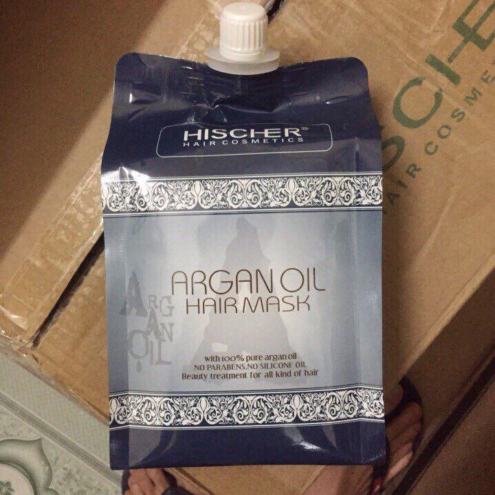 Hấp phục hồi tóc hư tổn Hischer Argan Oil Hair Mask 1000ml