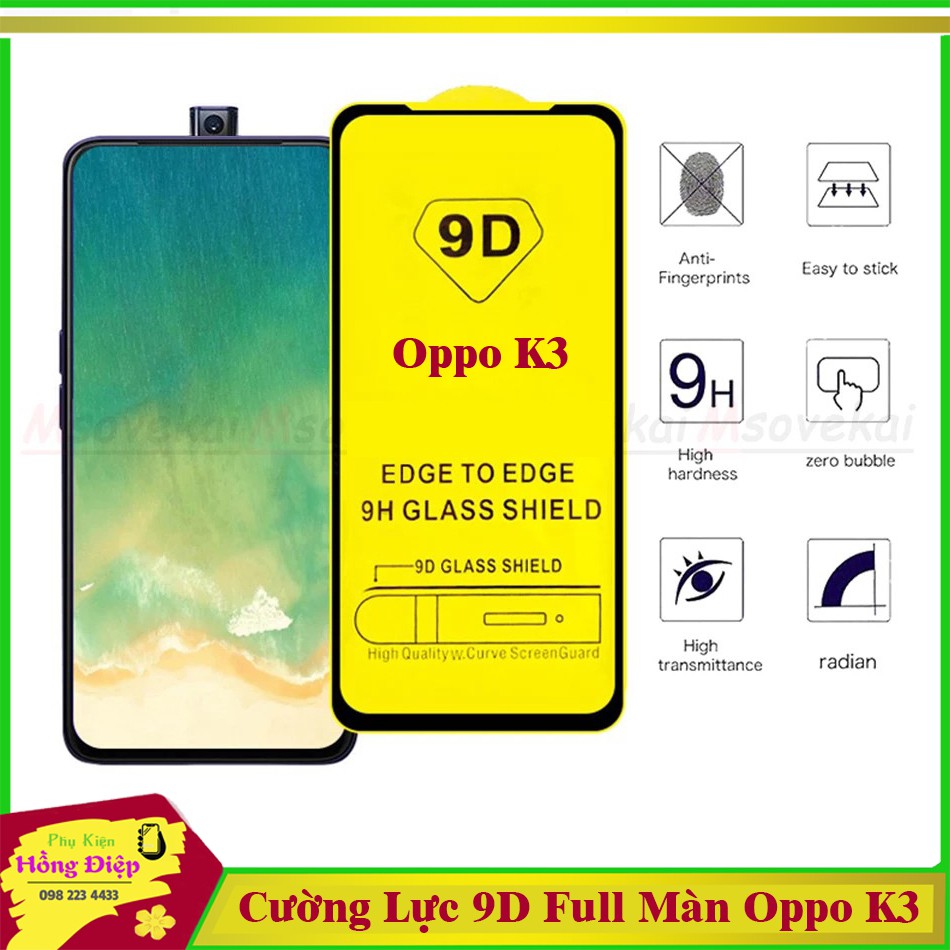 Cường Lực 9D Full Màn Oppo K3