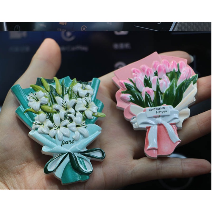 Kẹp bó hoa ô tô cài cửa gió xinh xắn gắn điều hòa xe hơi - Dũng An shop