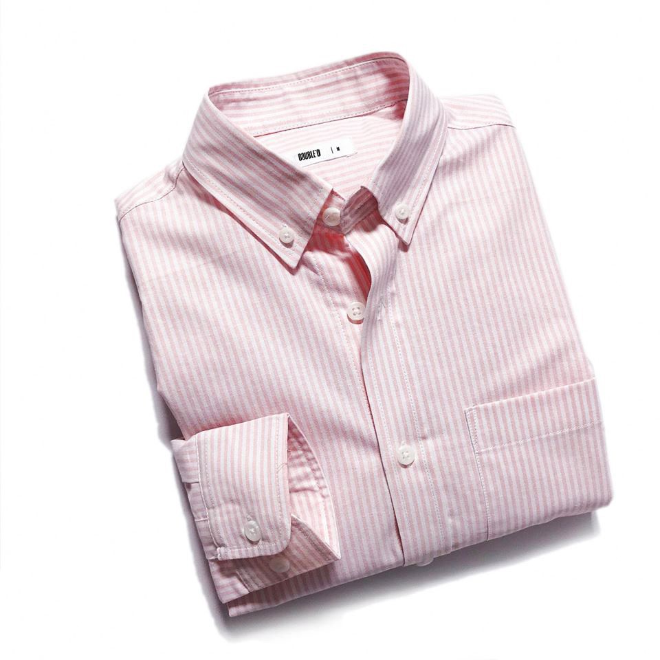 Áo sơ mi nam DOUBLE'D màu hồng kẻ sọc SSLHONG00 | BigBuy360 - bigbuy360.vn