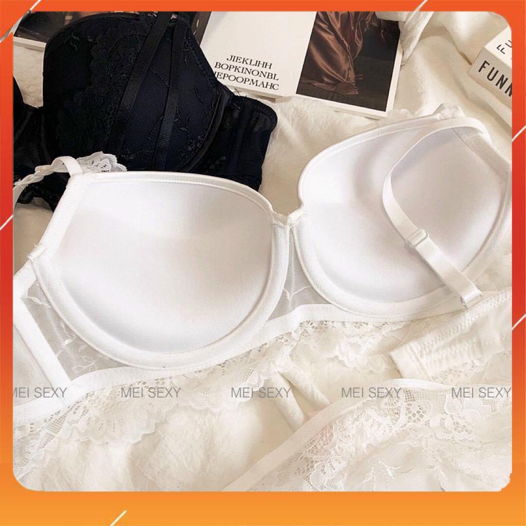 Set bộ đồ lót nữ Pinkk siêu cấp áo có gọng cup ngang, chất liệu ren họa tiết hoa, có đệm mút. Mã B26255