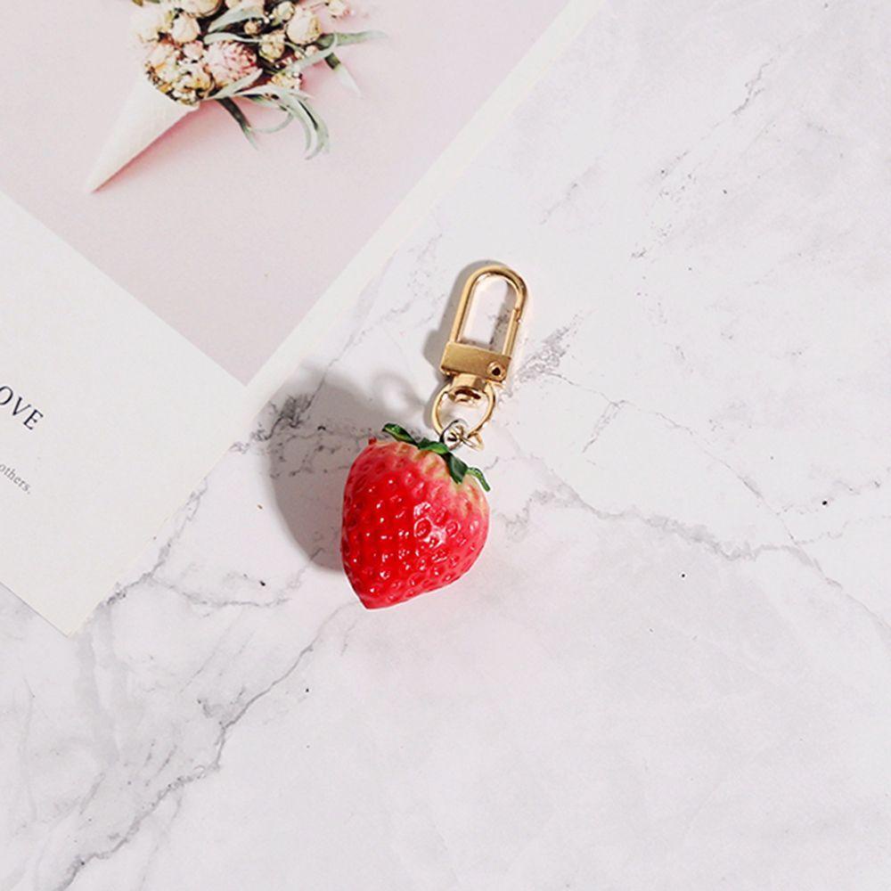 Giá Đỡ Chìa Khóa Hình Trái Dâu Có Chuông Trang Trí Nội Thất Xe Hơi