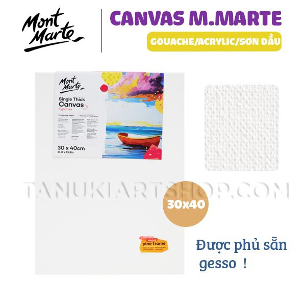 Khung toan vải Mont Marte Single thick canvas (cỡ nhỏ và vừa)