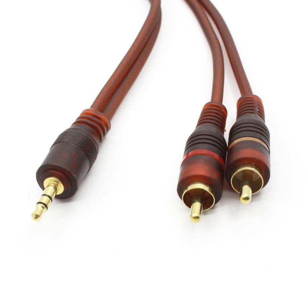 Cáp âm thanh nổi giắc cắm 3.5mm sang 2 đầu cắm RCA AUX dài 1.5m / 3m / 5m / 10m cho điện thoại tai nghe loa