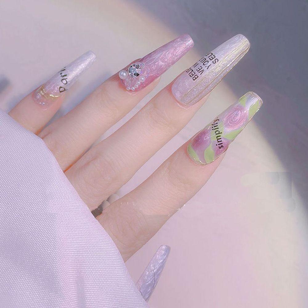 [Hàng mới về] Gel sơn móng tay sợi vỏ sò kim tuyến màu cực quang ngọc trai làm đẹp móng DIY 8ml