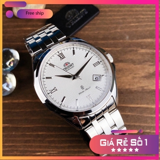 Đồng hồ Nam Orient Automatic SER1U002W0 Mặt trắng,Lịch ngày,Kính Sapphire-Máy cơ-Dây kim loại cao cấp-Size 39mm
