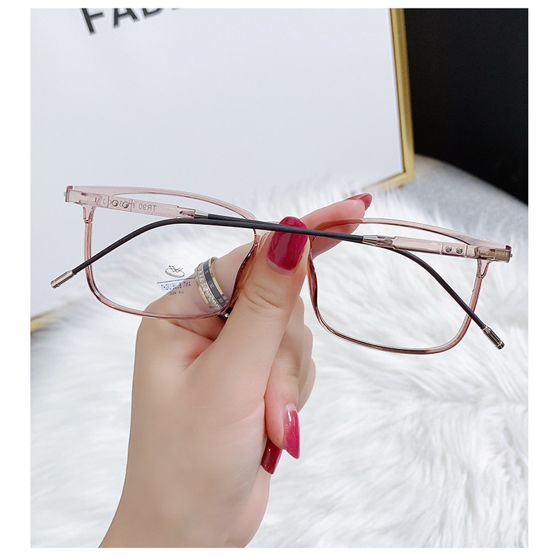 Kính Mát Gọng Vuông Nhỏ Chống Ánh Sáng Xanh tr90 Thời Trang Cho Nam Và Nữ