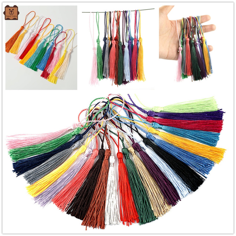 Bộ 3 dây treo tua rua trang trí xe hơi nhiều màu tùy chọn tiện lợi