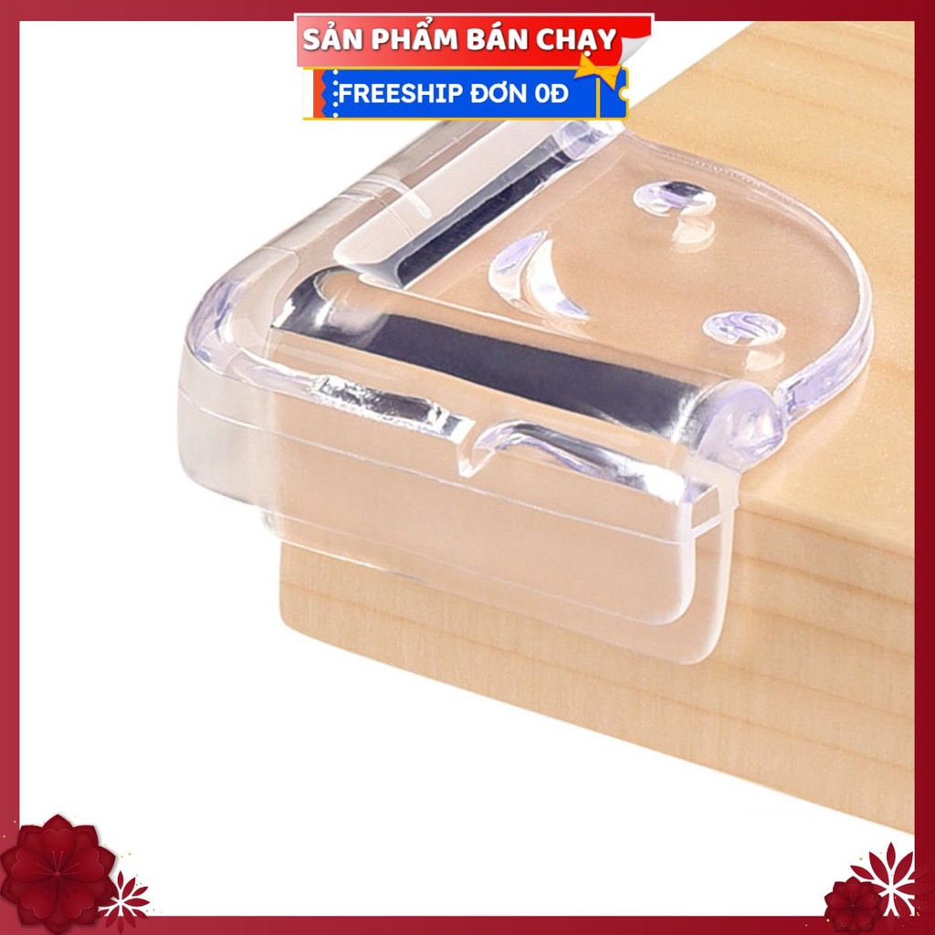 #Miếng Silicon Bọc Cạnh Bàn, Bịt Góc Bàn TRONG SUỐT - Tránh Va Đập Cho Bé (Trái Tim/Mặt Cười/Đầu Tròn)