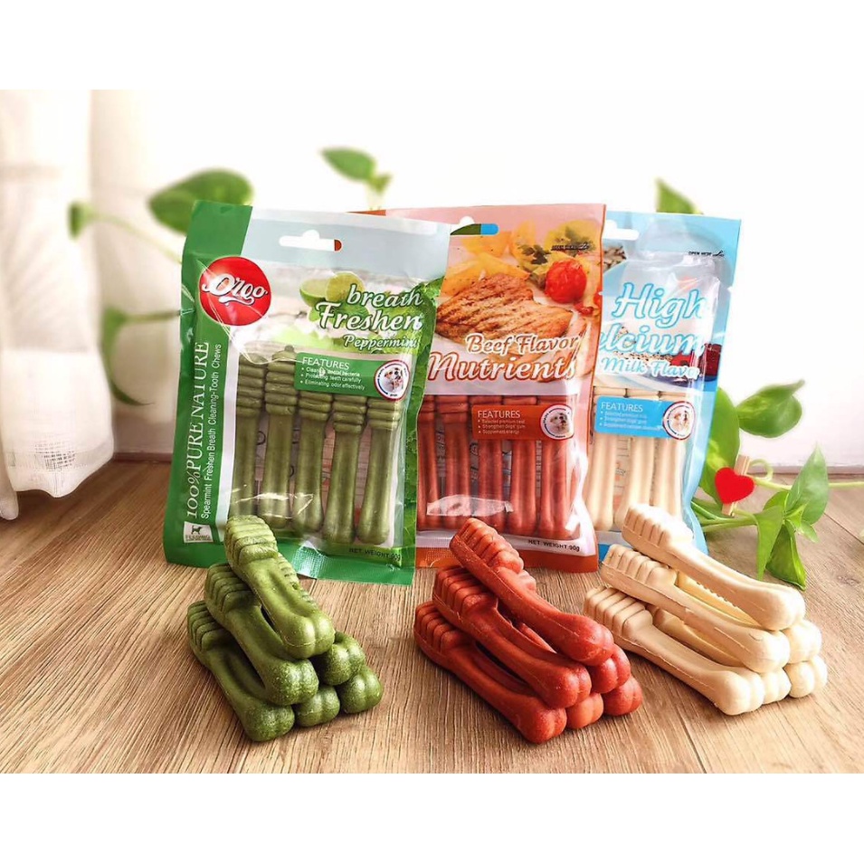 [Mã 252FMCGSALE giảm 8% tối đa 100k đơn 500K] orgo xương gặm sạch răng chó mèo ,bổ sung canxi thú cưng