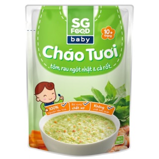 Cháo tươi Saigon- Tôm sú, rau ngót Nhật, cà rốt