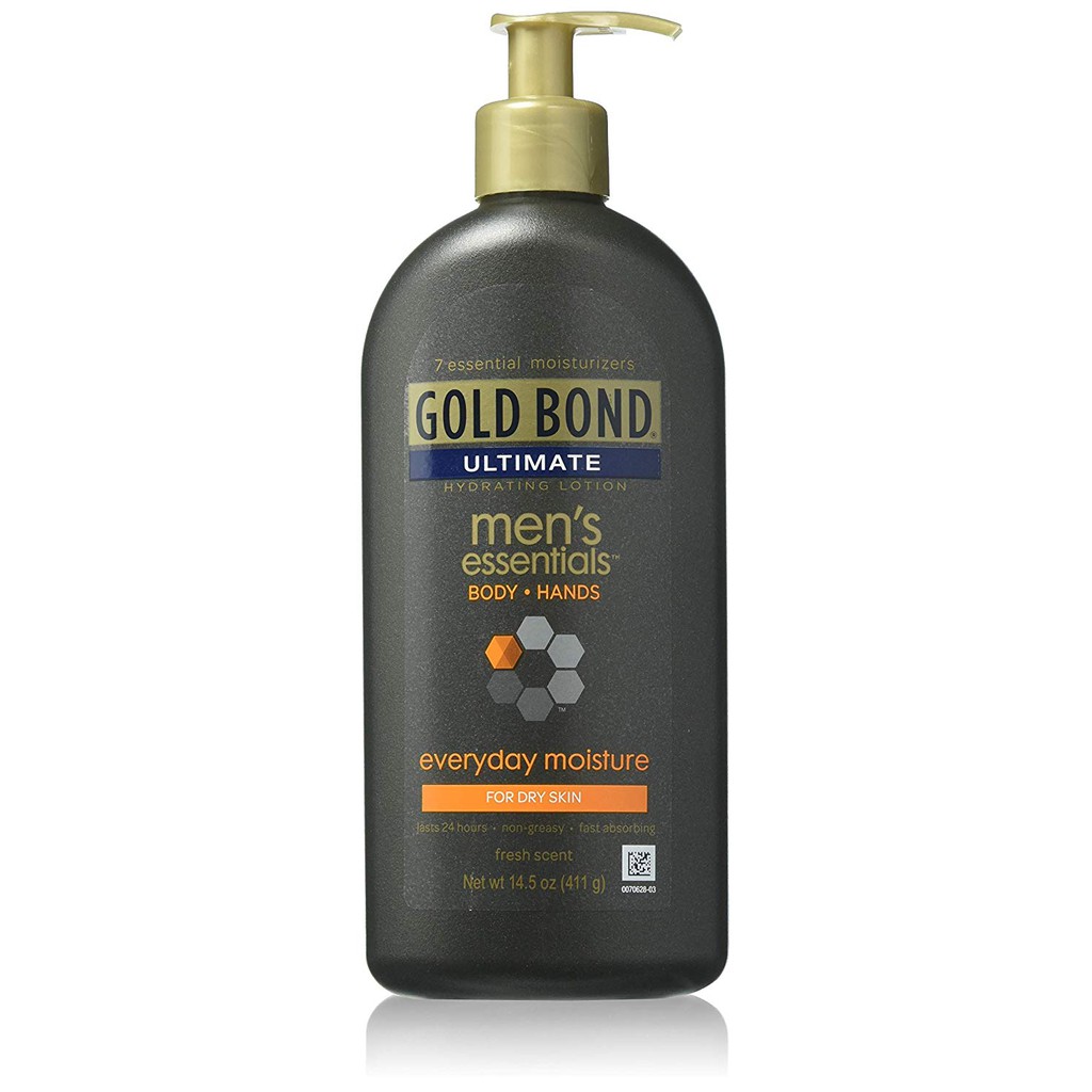 Dưỡng thể cho tay & toàn thân dành cho nam Gold Bond Men's Everyday Essentials Lotion 368-411g (Mỹ)