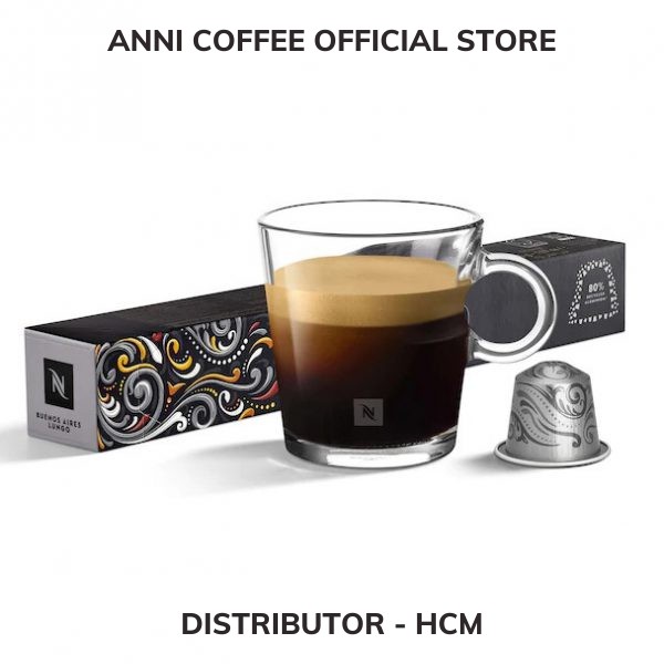 [Chính hãng] Buenos Aires Lungo, Viên nén cà phê Nespresso Capsule Coffee (Hộp 10 viên) - NPP ANNI