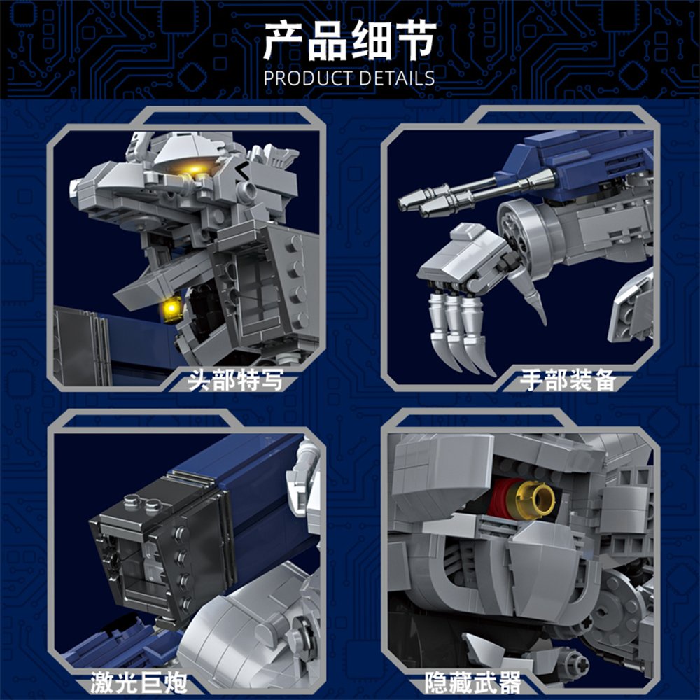 Đồ chơi Lắp ráp MOC Coss Monster 991 Mechanical Godzillaed Rồng máy cơ khí