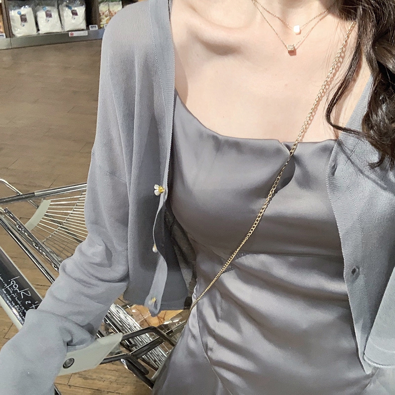 Áo Khoác Cardigan Dệt Kim Thời Trang Hè Xinh Xắn Cho Nữ