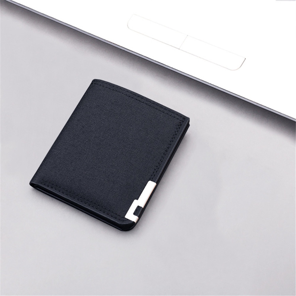 Ví Đựng Tiền Mini Bằng Vải Canvas Có Khóa Kéo Thời Trang Dành Cho Nam