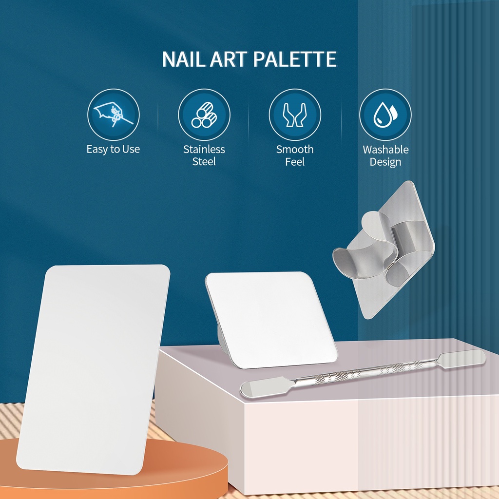 Bảng pha màu sơn móng tay FOREVERLILY có nhẫn đeo ngón tay tiện dụng