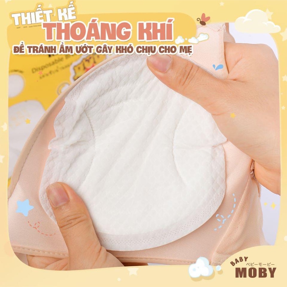 Bịch miếng thấm sữa Moby Baby thoáng khí (60 miếng/bịch)