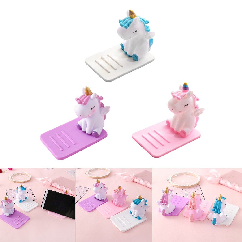 Giá Đỡ Điện Thoại Để Bàn Bằng Cao Su Họa Tiết Động Vật Hoạt Hình