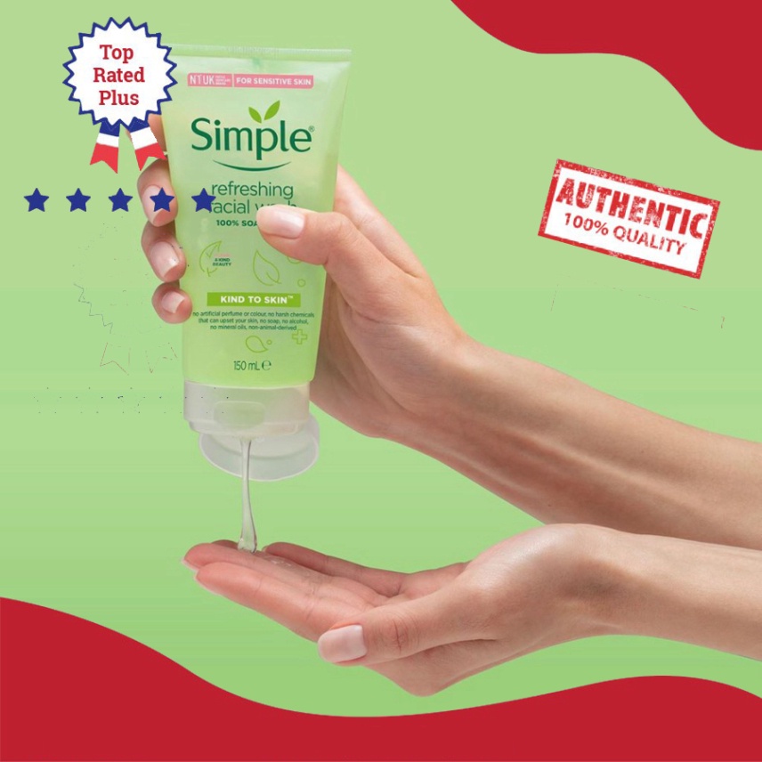 Sữa Rửa Mặt Dịu Nhẹ Simple Kind To Skin Refreshing Facial Wash 150ml