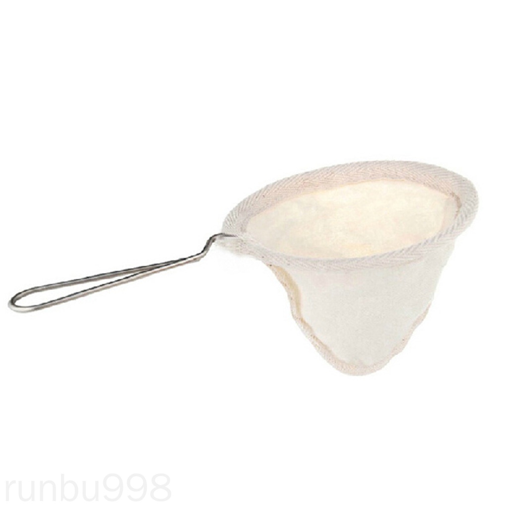 Túi Lọc Cà Phê Bằng Vải Nỉ Có Tay Cầm Bằng Thép Không Gỉ Có Thể Tái Sử Dụng Runbu998