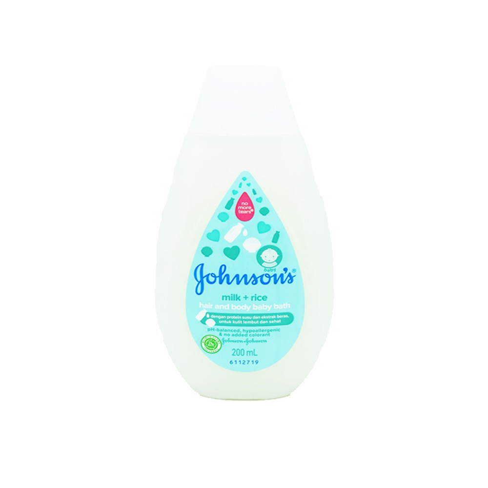 Johnson 's Milk + Rice Hair And Body Bath 200ml