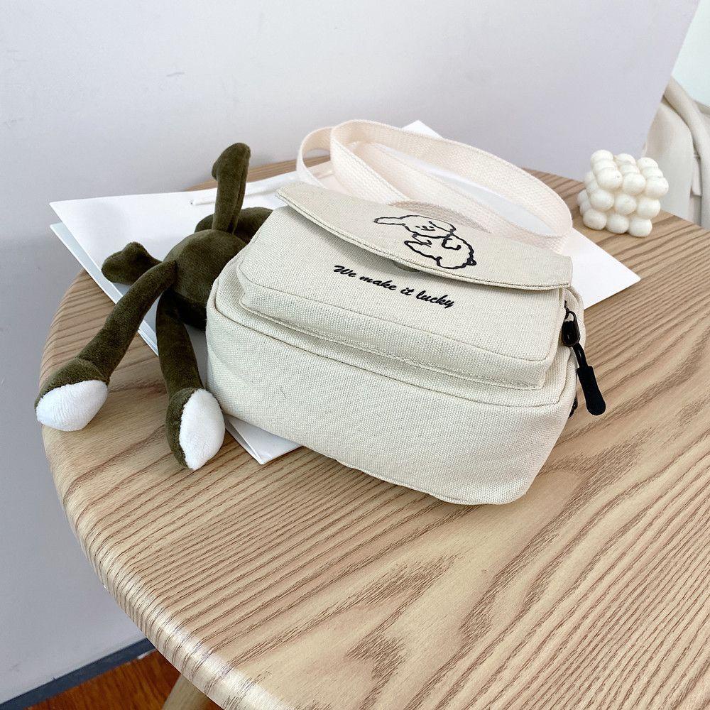 Túi Tote Đeo Vai Chất Canvas In Họa Tiết Chú Chó Dễ Thương Thời Trang Cho Nữ