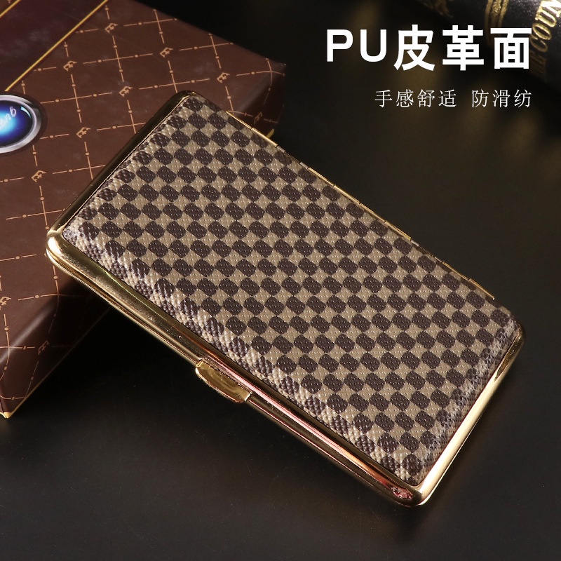 Bộ 18 Hộp Đựng Thuốc Lá Bằng Da PU Mỏng Nhẹ Mang Đi Tiện Dụng Ốp