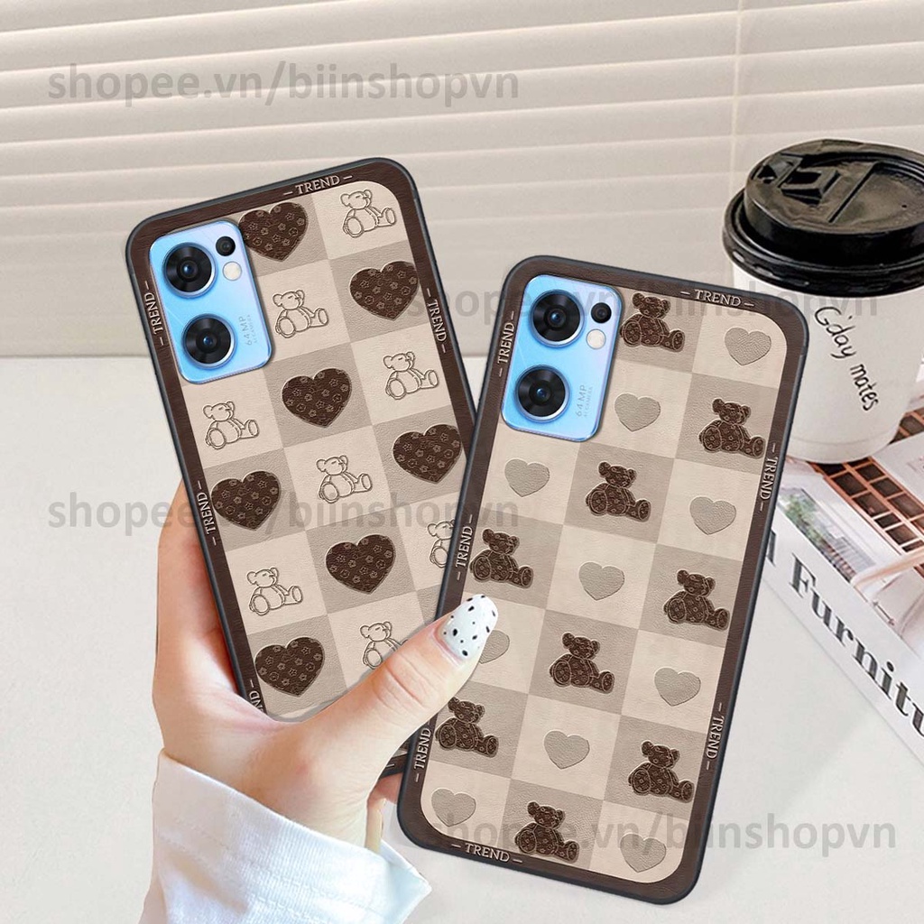 Ốp Oppo Reno7 / Reno7 Z 5G / Reno 7 caro trái tim nhiều màu sắc, đầy cá tính, khẳng định phong cách