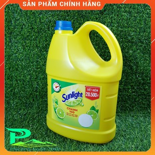 Nước rửa chén Sunight chanh - Can 3,6kg kẹp túi 500ml
