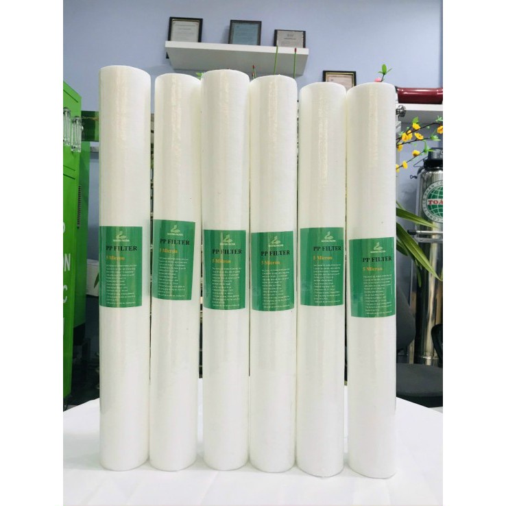 Lõi lọc thô PP 20inch số 1 - Lõi lọc đầu nguồn dùng cho cốc lọc 20 inch xanh hoặc trong