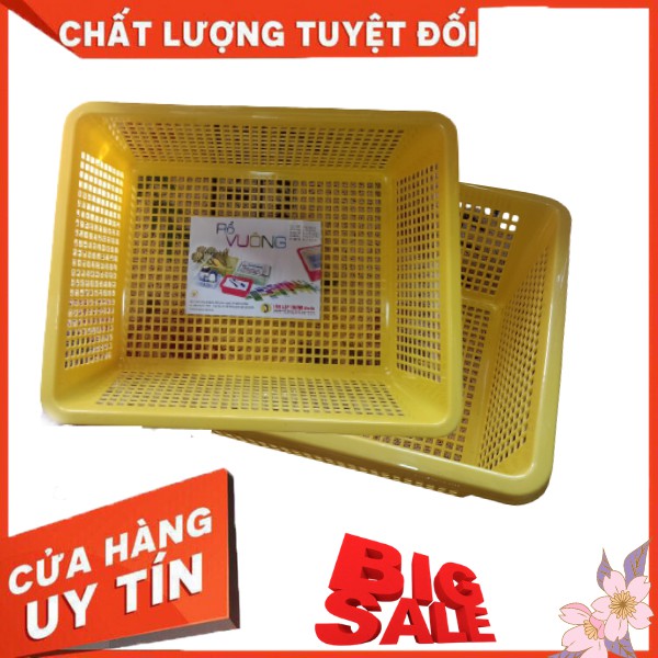 {Chính Hãng} Rổ nhựa vuông Tân Lập Thành đựng đồ/ lưu trữ C4 34*27.5*11.5 Cm