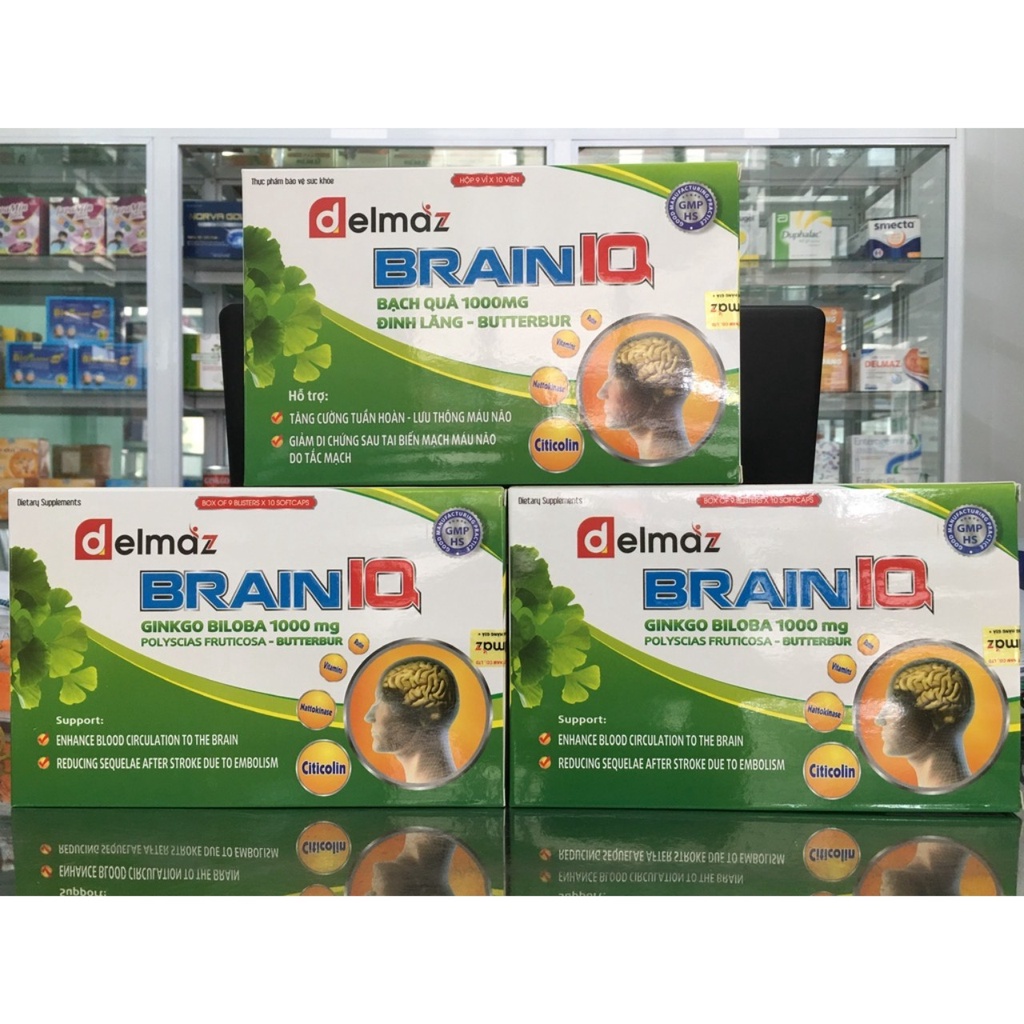 Bổ não BRAIN IQ Delmaz (brain iq) giúp hoạt huyết, tăng cường tuần hoàn não