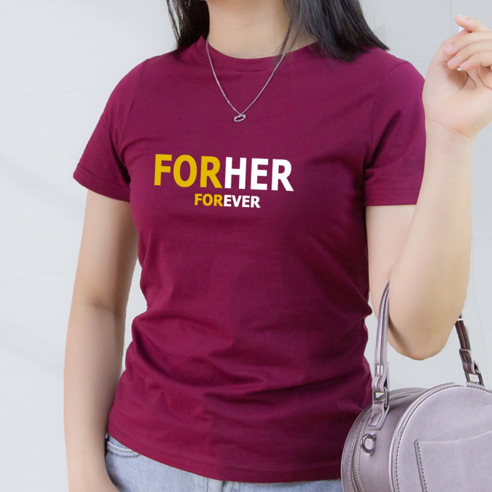 Áo thun nữ TOLI cổ tròn màu Tím Nho in Girl Flower, 100% cotton 4 chiều mềm mịn, co dãn, form suông cơ bản