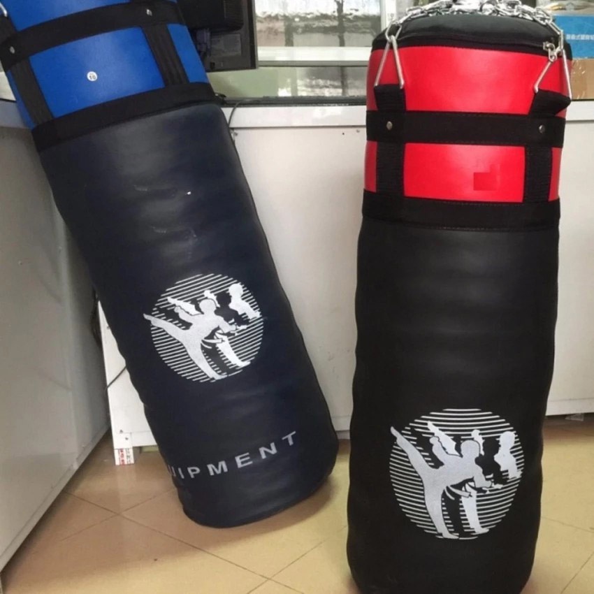 Bao Cát Đấm Bốc Boxing Treo Tường 120cm Nhồi Sẵn Da 3 Lớp Siêu Bền + Tặng Găng Đấm Bốc