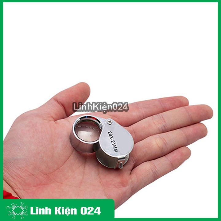 Kính Lúp Móc Khóa Cầm Tay Kim Loại 21mm Độ Phóng Đại Cao