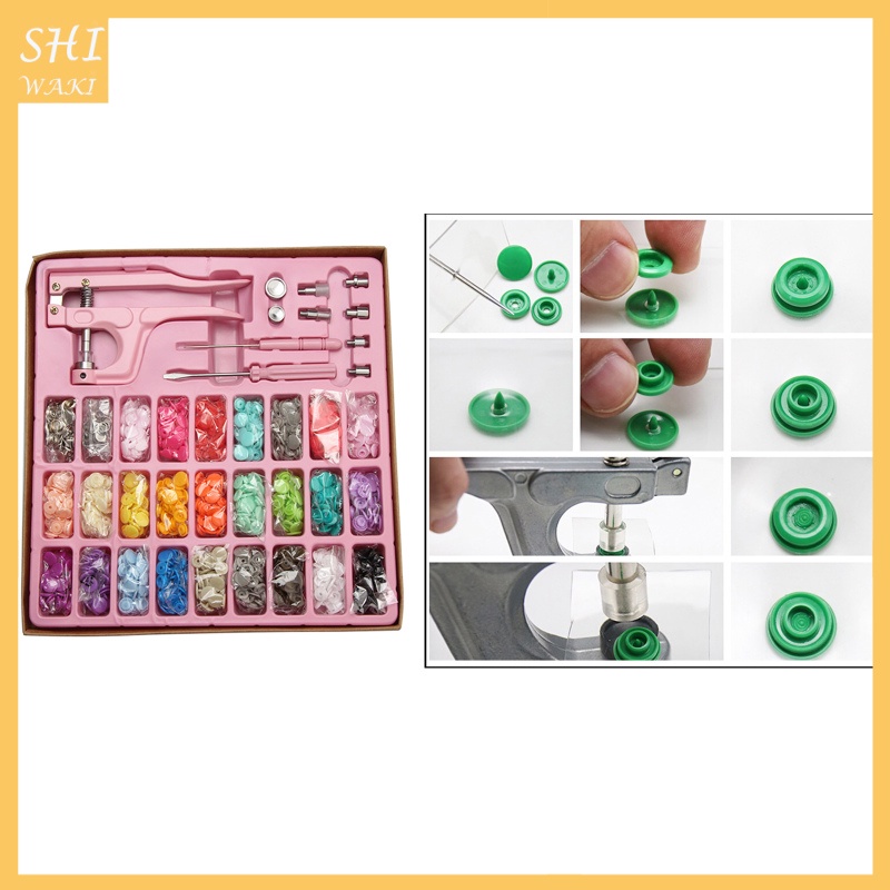 [In Stock]312pcs Snap Button Kit Metal Snaps Studs w/ Pliers Press Tool for Sewing