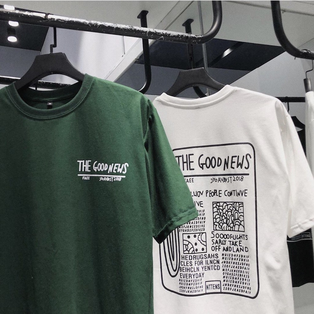 Áo Thun THE GOOD NEWS 2 Màu Ulzzang Unisex 1hitshop | BigBuy360 - bigbuy360.vn