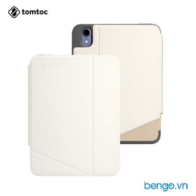 Bao Da iPad Mini 6 8.3" Tomtoc  Vertical Case Có Ngăn Đựng Bút Dựng Đa Góc