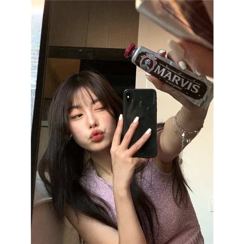 Cocory vn Áo Croptop Dệt Kim Thiết Kế Hở Lưng Dáng Ôm Thời Trang Quyến Rũ Cho Nữ