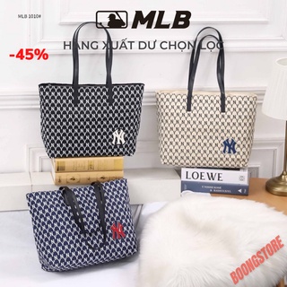 Túi Tote in họa tiết MLB New York Yankees Large Big Tote Bag full Tem Tag Authentic