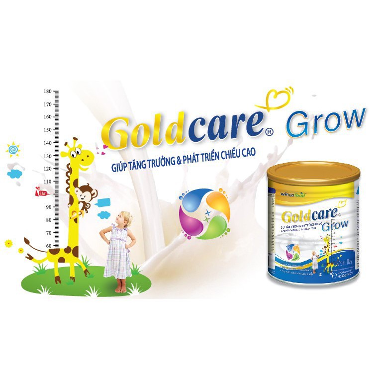 Sữa tăng chiều cao Goldcare Grow 900g – Giúp bé phát triển chiều cao
