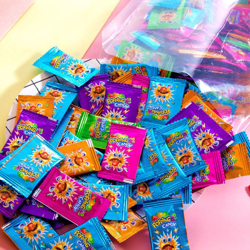 [ Hương vị tuổi thơ ] Combo 500g Kẹo Nổ Striking Popping Candy vị hoa quả món ăn vặt tuổi thơ siêu nghiền