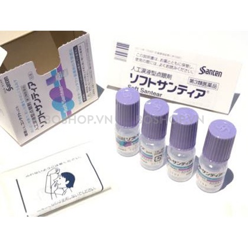 Nước Nhỏ Mắt Êm dịu Giảm Mỏi Mắt, Khô Mắt Soft Santear Nhật Bản 5ml/ 12ml Lọ