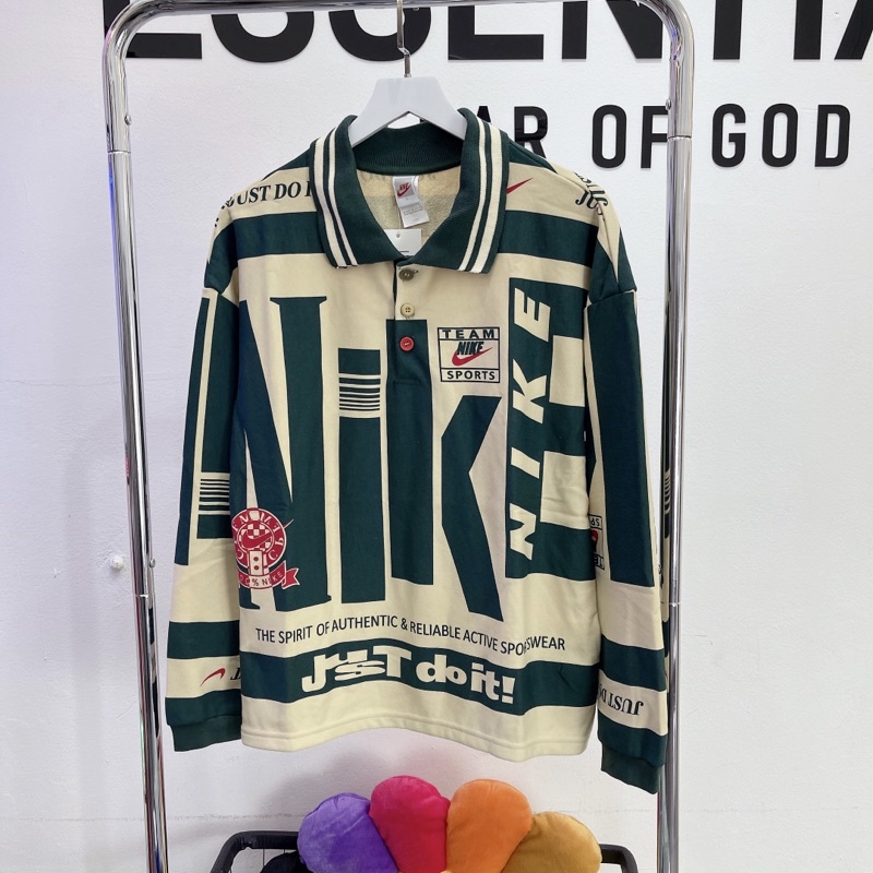 ⚡️ - Áo Sweater Nke x Cactus Plant Flea Market Longsleeve Polo Natural, Áo long sleeve polo