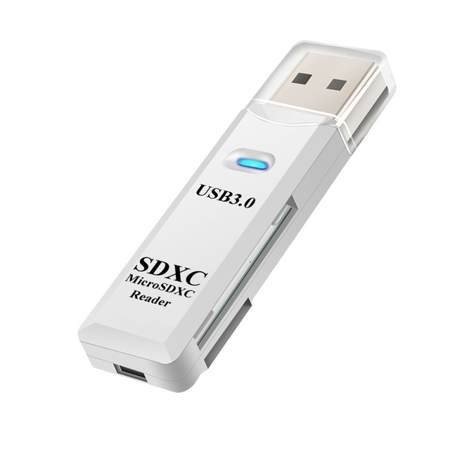 Đầu đọc thẻ 2 trong 1 USB 3.0 Micro SD Thẻ nhớ TF Flash Ổ đĩa flash Bộ chuyển đổi ổ đĩa tốc độ cao Phụ kiện máy tính xách tay | BigBuy360 - bigbuy360.vn