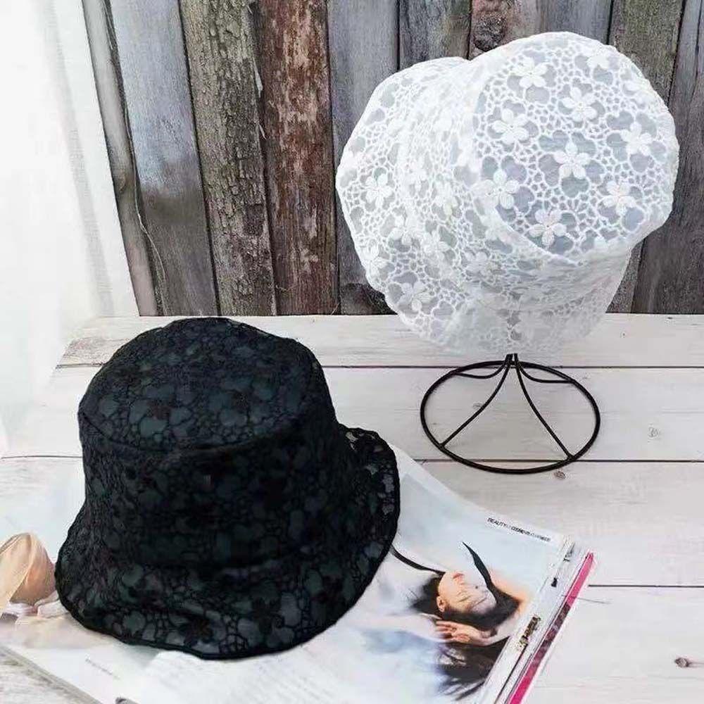 Nón Vành Tròn Phối Ren Họa Tiết Hoa Thời Trang Mùa Hè Xinh Xắn Cho Nữ