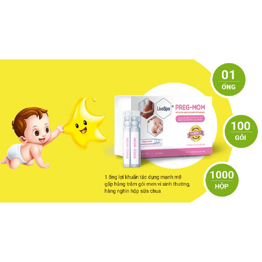 Bào tử lợi khuẩn Pregmom - Giúp giảm táo bón, tăng hấp thu, tăng cường miễn dịch, an toàn với mẹ bầu và trẻ nhỏ